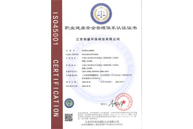 職業(yè)健康安全管理體系認證證書